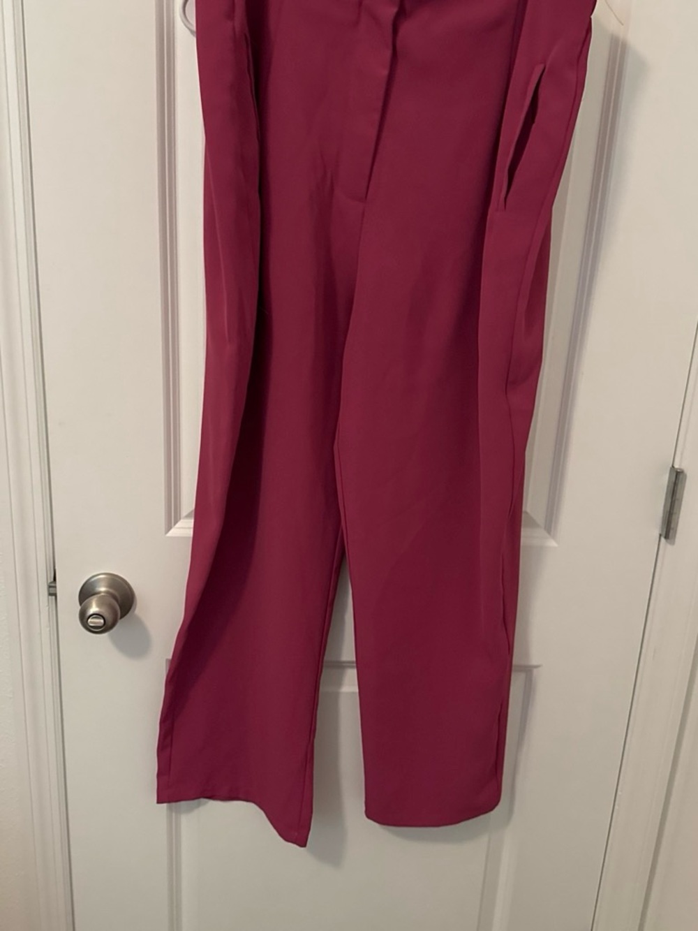 Rebdolls Wide-Leg Pants in Deep Berry